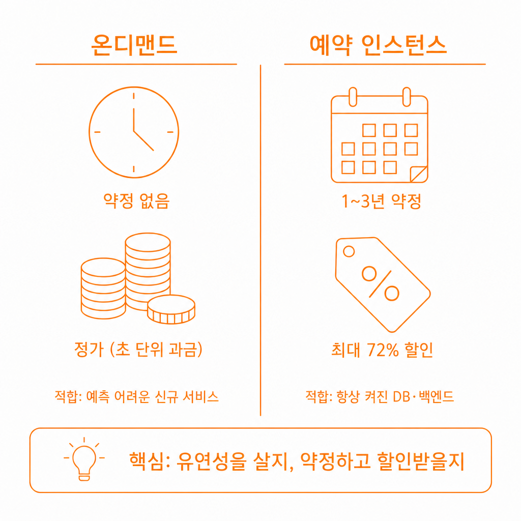 온디맨드 vs 예약 인스턴스 비교